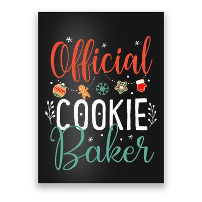 Cookie Baker Funny Christmas Couples Matching Poster