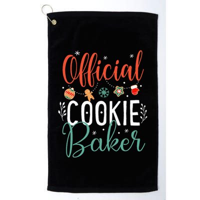 Cookie Baker Funny Christmas Couples Matching Golf Towel