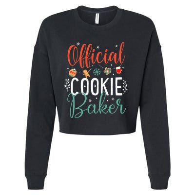 Cookie Baker Funny Christmas Couples Matching Cropped Pullover Crew