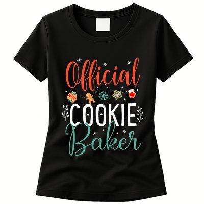 Cookie Baker Funny Christmas Couples Matching Womens T-Shirt