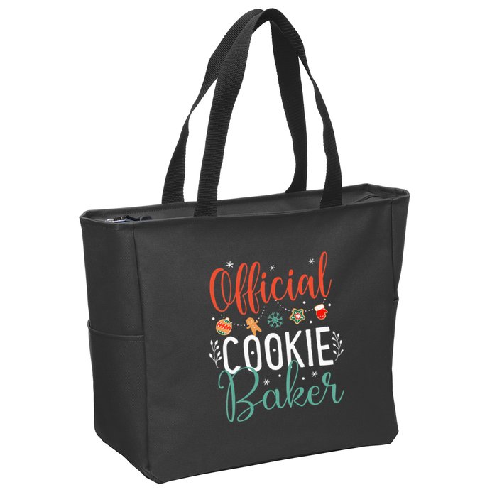 Cookie Baker Funny Christmas Couples Matching Zip Tote Bag