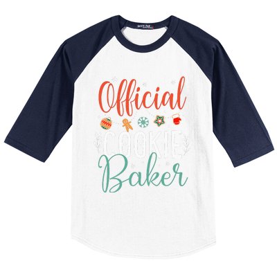 Cookie Baker Funny Christmas Couples Matching Baseball Sleeve Shirt