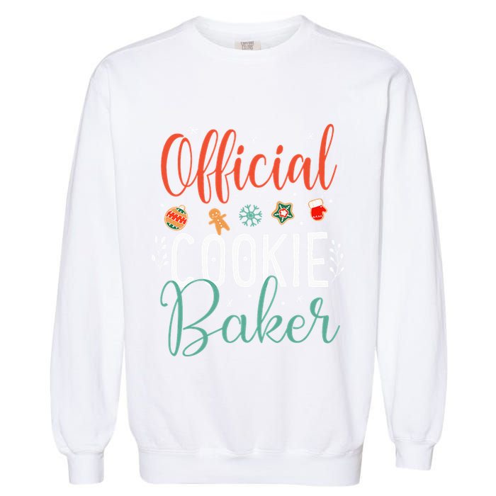 Cookie Baker Funny Christmas Couples Matching Garment-Dyed Sweatshirt