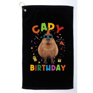 Capy Birthday Funny Capybara Animals Birthday Platinum Collection Golf Towel