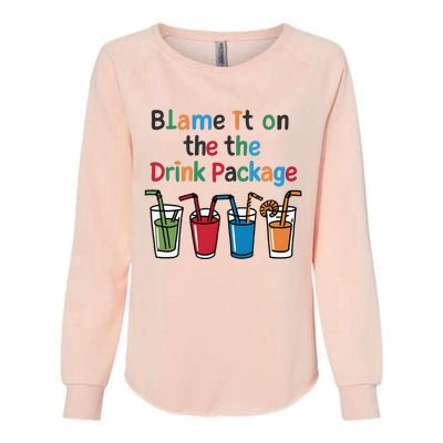 Cruise Booze Funny Summer Drink Package Cool Womens California Wash Sweatshirt