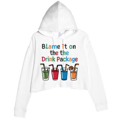 Cruise Booze Funny Summer Drink Package Cool Crop Fleece Hoodie