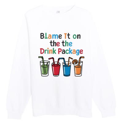 Cruise Booze Funny Summer Drink Package Cool Premium Crewneck Sweatshirt