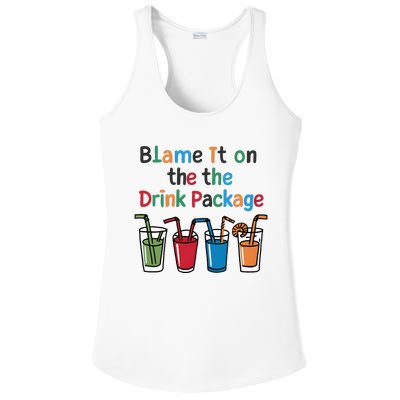 Cruise Booze Funny Summer Drink Package Cool Ladies PosiCharge Competitor Racerback Tank