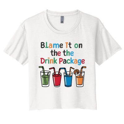 Cruise Booze Funny Summer Drink Package Cool Women's Crop Top Tee