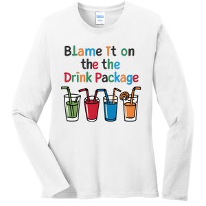 Cruise Booze Funny Summer Drink Package Cool Ladies Long Sleeve Shirt