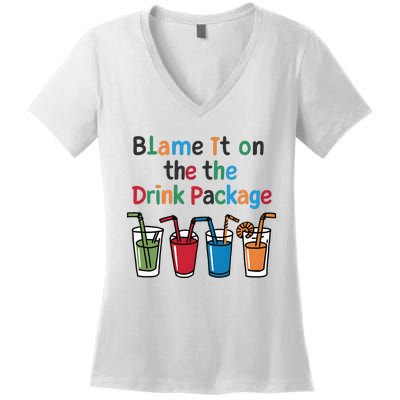 Cruise Booze Funny Summer Drink Package Cool Women's V-Neck T-Shirt