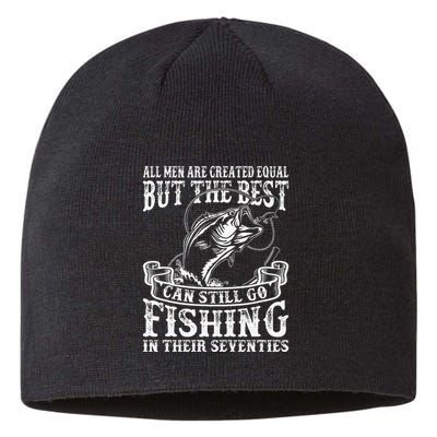 Cute Birthday Fishing All Equal Fishing In The Seventies Sustainable Beanie