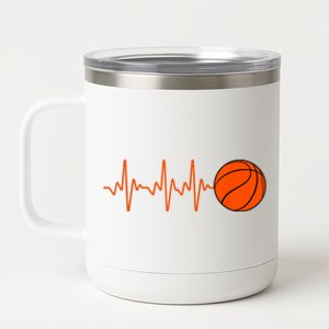 Cool Basketball For Men Women Player Coach Team Sports Lover 12 oz Stainless Steel Tumbler Cup