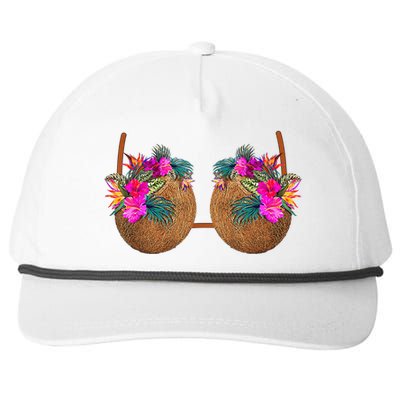 Coconut Bra - Funny Bra - Tropical Bra -Flowers Bra Snapback Five-Panel Rope Hat