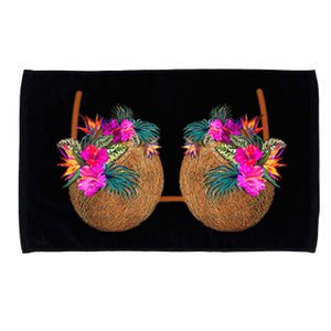 Coconut Bra - Funny Bra - Tropical Bra -Flowers Bra Microfiber Hand Towel