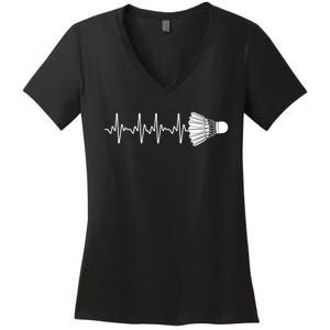 Cool Badminton For Men Women Shuttlecock Sports Team Player Women's V-Neck T-Shirt