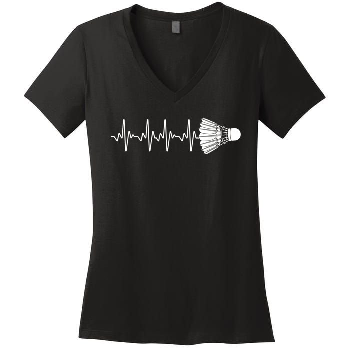 Cool Badminton For Men Women Shuttlecock Sports Team Player Women's V-Neck T-Shirt