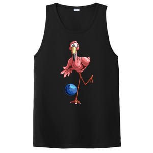 Cool Bowling Flamingo Funny Shorebirds Lover Player Gift PosiCharge Competitor Tank