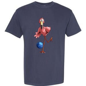 Cool Bowling Flamingo Funny Shorebirds Lover Player Gift Garment-Dyed Heavyweight T-Shirt