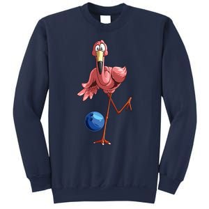 Cool Bowling Flamingo Funny Shorebirds Lover Player Gift Sweatshirt