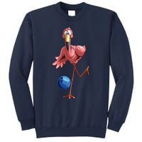 Cool Bowling Flamingo Funny Shorebirds Lover Player Gift Sweatshirt