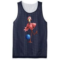 Cool Bowling Flamingo Funny Shorebirds Lover Player Gift Mesh Reversible Basketball Jersey Tank