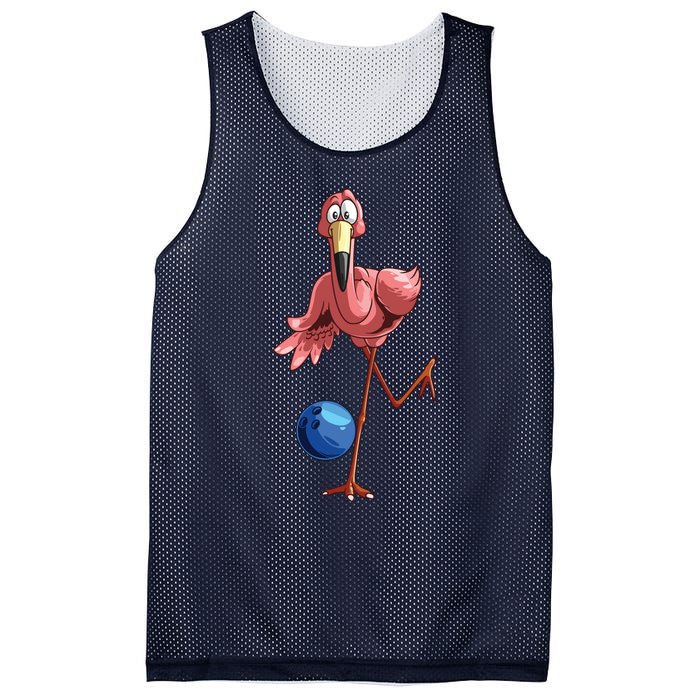 Cool Bowling Flamingo Funny Shorebirds Lover Player Gift Mesh Reversible Basketball Jersey Tank