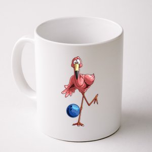 Cool Bowling Flamingo Funny Shorebirds Lover Player Gift Coffee Mug