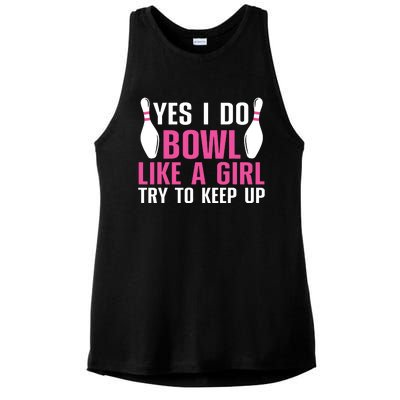 Cute Bowling For Women Bowler Spare Me Ladies Bowling Ladies PosiCharge Tri-Blend Wicking Tank