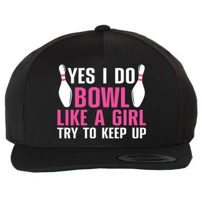 Cute Bowling For Women Bowler Spare Me Ladies Bowling Wool Snapback Cap