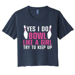 Cute Bowling For Women Bowler Spare Me Ladies Bowling Women's Crop Top Tee