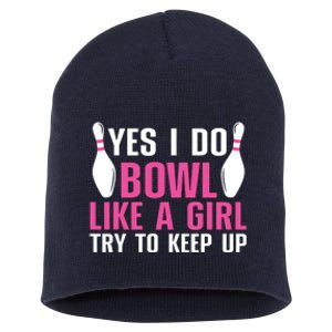 Cute Bowling For Women Bowler Spare Me Ladies Bowling Short Acrylic Beanie