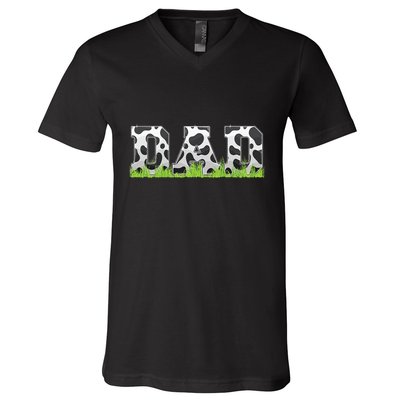 Cow Birthday Family Matching gift Fathers Day V-Neck T-Shirt