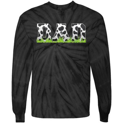 Cow Birthday Family Matching gift Fathers Day Tie-Dye Long Sleeve Shirt