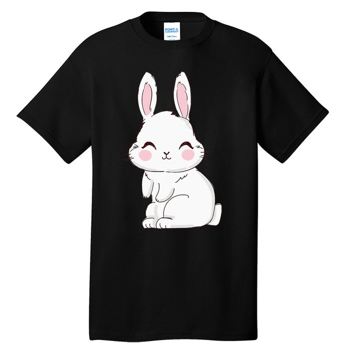 Cute Bunny Face Tie Dye Glasses Easter Day Tall T-Shirt