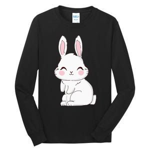 Cute Bunny Face Tie Dye Glasses Easter Day Tall Long Sleeve T-Shirt