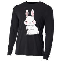 Cute Bunny Face Tie Dye Glasses Easter Day Cooling Performance Long Sleeve Crew