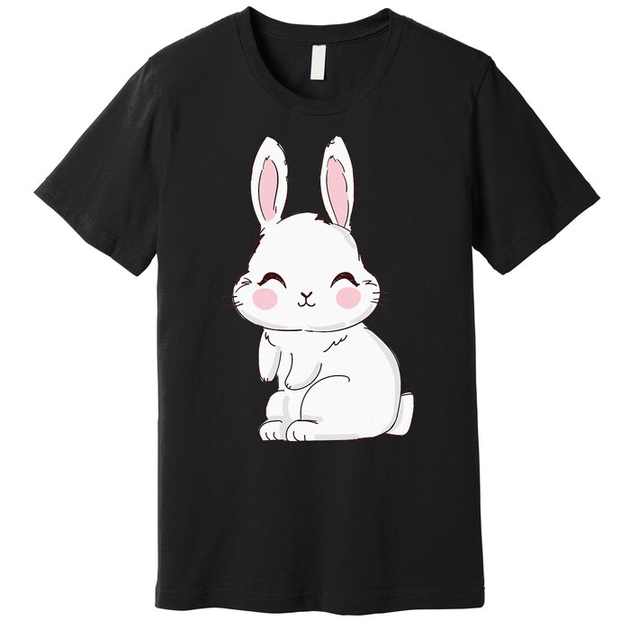 Cute Bunny Face Tie Dye Glasses Easter Day Premium T-Shirt