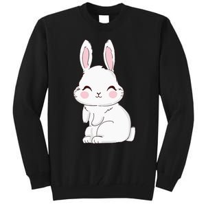 Cute Bunny Face Tie Dye Glasses Easter Day Tall Sweatshirt