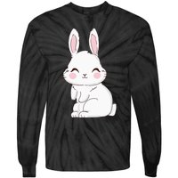 Cute Bunny Face Tie Dye Glasses Easter Day Tie-Dye Long Sleeve Shirt