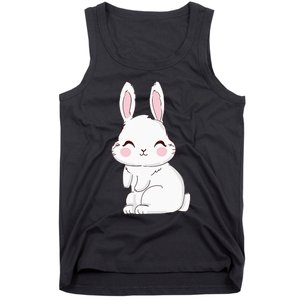 Cute Bunny Face Tie Dye Glasses Easter Day Tank Top