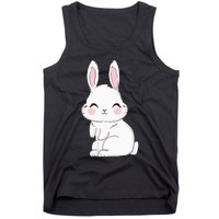 Cute Bunny Face Tie Dye Glasses Easter Day Tank Top