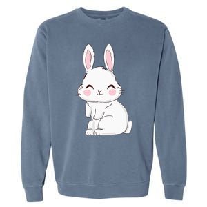 Cute Bunny Face Tie Dye Glasses Easter Day Garment-Dyed Sweatshirt