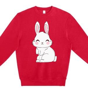 Cute Bunny Face Tie Dye Glasses Easter Day Premium Crewneck Sweatshirt