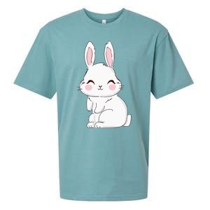 Cute Bunny Face Tie Dye Glasses Easter Day Sueded Cloud Jersey T-Shirt