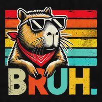 Capybara Bruh Funny Graphic Funny Capybara Ladies PosiCharge Tri-Blend Wicking Tank