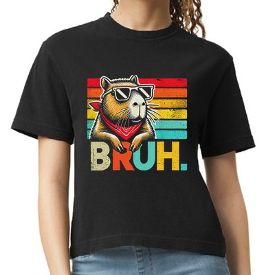 Capybara Bruh Funny Graphic Funny Capybara Comfort Colors Boxy T-Shirt
