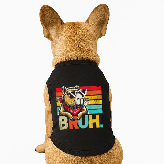 Capybara Bruh Funny Graphic Funny Capybara Doggie Tank