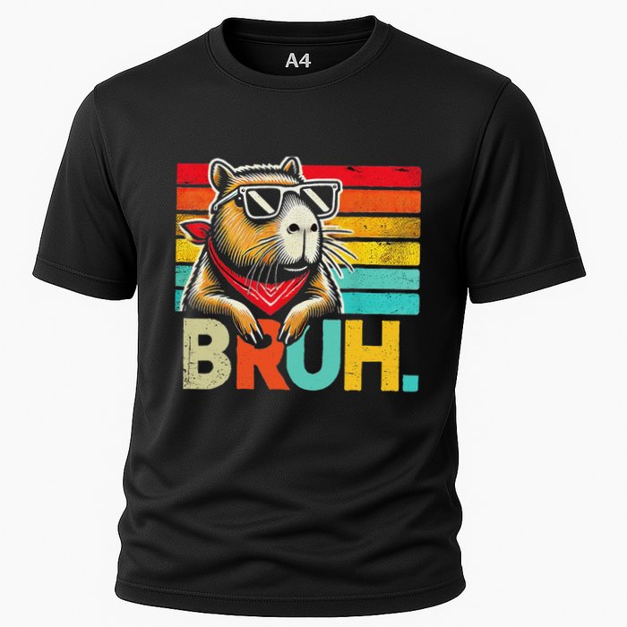 Capybara Bruh Funny Graphic Funny Capybara Performance Shirt