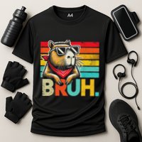 Capybara Bruh Funny Graphic Funny Capybara Performance Shirt